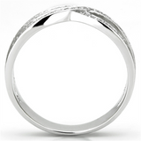 TS131 - 925 Sterling Silver Ring Rhodium Women AAA Grade CZ Clear