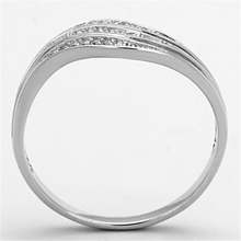TS143 - 925 Sterling Silver Ring Rhodium Women AAA Grade CZ Clear
