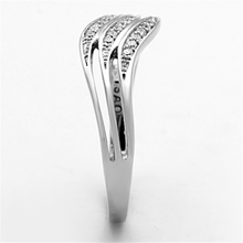 TS143 - 925 Sterling Silver Ring Rhodium Women AAA Grade CZ Clear