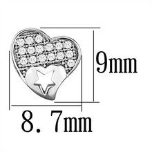 TS161 - 925 Sterling Silver Earrings Rhodium Women AAA Grade CZ Clear