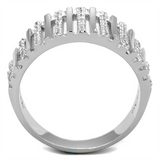 TS211 - 925 Sterling Silver Ring Rhodium Women AAA Grade CZ Clear