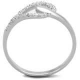 TS269 - 925 Sterling Silver Ring Rhodium Women AAA Grade CZ Clear