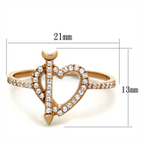 TS281 - 925 Sterling Silver Ring Rose Gold Women AAA Grade CZ Clear