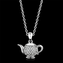 TS297 - 925 Sterling Silver Pendant Rhodium Women AAA Grade CZ Clear