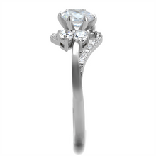 TS305 - 925 Sterling Silver Ring Rhodium Women AAA Grade CZ Clear