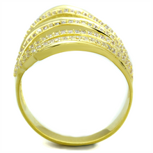 TS379 - 925 Sterling Silver Ring Gold Women AAA Grade CZ Clear