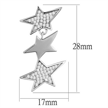 TS381 - 925 Sterling Silver Earrings Rhodium Women AAA Grade CZ Clear