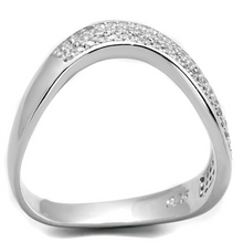 TS402 - 925 Sterling Silver Ring Rhodium Women AAA Grade CZ Clear