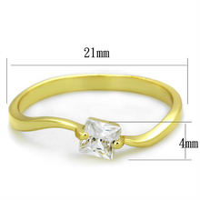 TS407 - 925 Sterling Silver Ring Gold Women AAA Grade CZ Clear