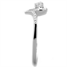 TS425 - 925 Sterling Silver Ring Rhodium Women AAA Grade CZ Clear