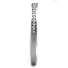TS472 - 925 Sterling Silver Ring Rhodium Women AAA Grade CZ Clear