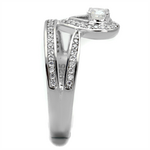 TS476 - 925 Sterling Silver Ring Rhodium Women AAA Grade CZ Clear