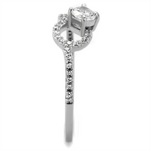 TS485 - 925 Sterling Silver Ring Rhodium Women AAA Grade CZ Clear