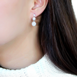 TS494 - 925 Sterling Silver Earrings Rhodium Women AAA Grade CZ Clear