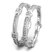 TS503 - 925 Sterling Silver Ring Rhodium Women AAA Grade CZ Clear