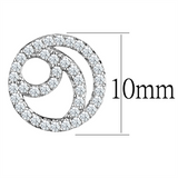 TS511 - 925 Sterling Silver Earrings Rhodium Women AAA Grade CZ Clear