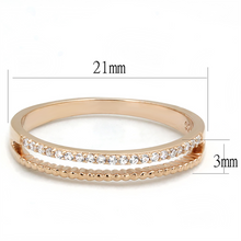 TS592 - 925 Sterling Silver Ring Rose Gold Women AAA Grade CZ Clear