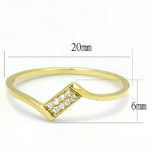 TS594 - 925 Sterling Silver Ring Gold Women AAA Grade CZ Clear