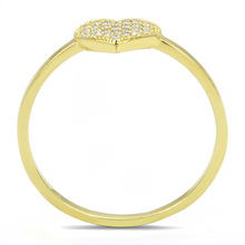 TS596 - 925 Sterling Silver Ring Gold Women AAA Grade CZ Clear