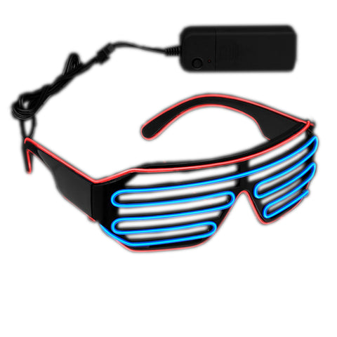 Ultra Electro Luminescent Sunglasses Blue and Red