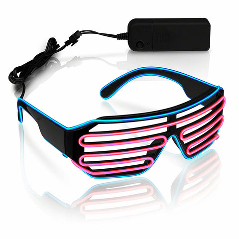 Ultra Electro Luminescent Sunglasses Blue and Pink