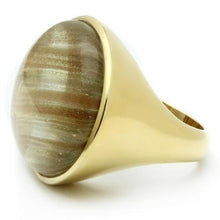 VL002 - Brass Ring IP Gold(Ion Plating) Women Synthetic Topaz