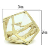 VL007 - Brass Ring Gold Women Synthetic Clear
