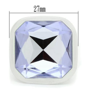 VL013 - Resin Ring N/A Women Synthetic Light Amethyst