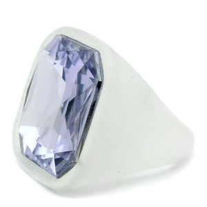 VL013 - Resin Ring N/A Women Synthetic Light Amethyst