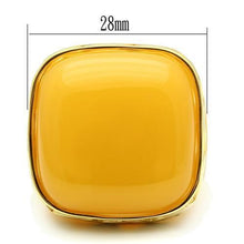 VL014 - Brass Ring IP Gold(Ion Plating) Women Synthetic Topaz