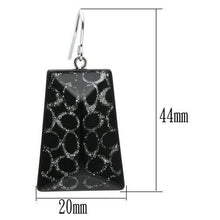 VL020 - Brass Earrings IP rhodium (PVD) Women Synthetic Jet