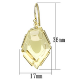 VL066 - Brass Earrings IP Gold(Ion Plating) Women Synthetic Clear