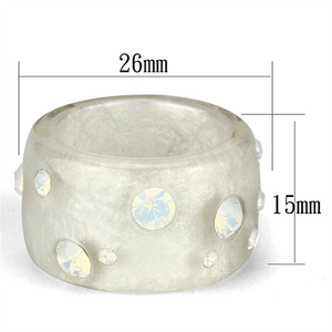 VL078 - Resin Ring N/A Women Top Grade Crystal Aurora Borealis (Rainbow Effect)