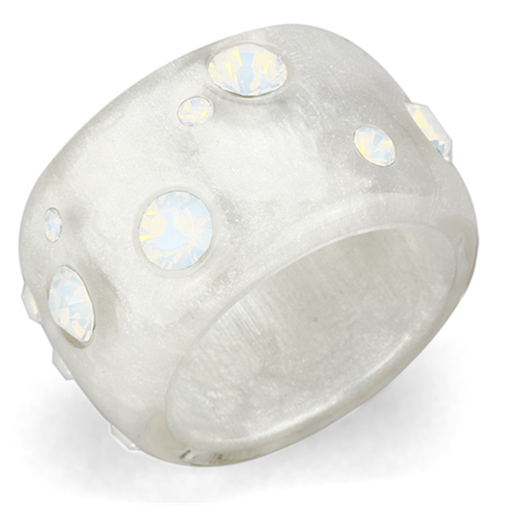 VL078 - Resin Ring N/A Women Top Grade Crystal Aurora Borealis (Rainbow Effect)