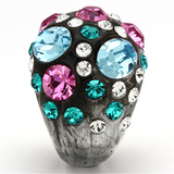 VL103 - Resin Ring N/A Women Top Grade Crystal Multi Color
