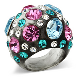 VL103 - Resin Ring N/A Women Top Grade Crystal Multi Color