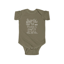 Grandma 100% Cotton Class Onesie -White Lettering