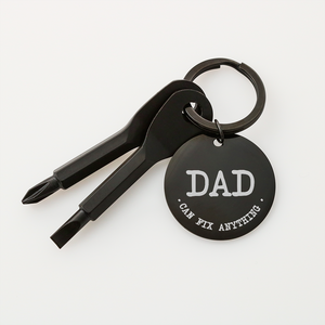 Dad Can Fix Anything Screwdriver key chain set
