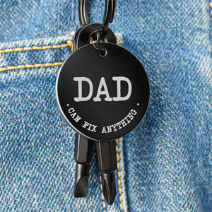 Dad Can Fix Anything Screwdriver key chain set