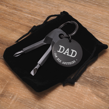 Dad Can Fix Anything Screwdriver key chain set
