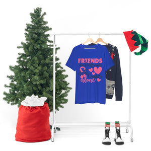Friends dont let Friends fight Cancer Alone Unisex Jersey Short Sleeve Tee