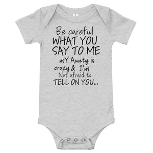 Aunty Onesie Black lettering