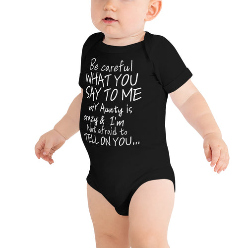 Aunty Onesie White Lettering