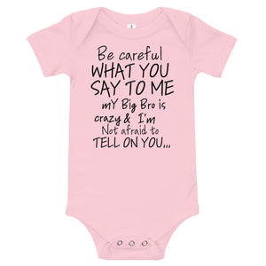 Big Bro Onesie Black Lettering