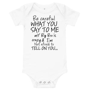 Big Bro Onesie Black Lettering
