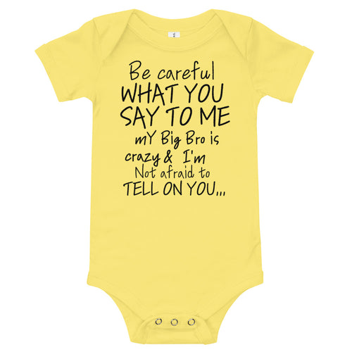 Big Bro Onesie Black Lettering