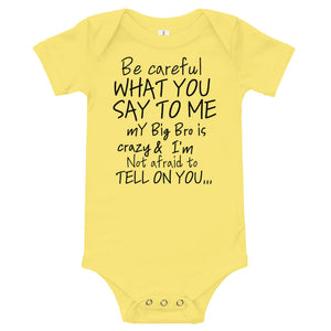 Big Bro Onesie Black Lettering