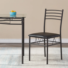 5 Pcs Dining Set Glass Table and 4 Chairs by Carmino
