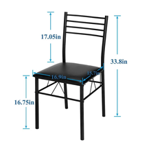 5 Pcs Dining Set Glass Table and 4 Chairs by Carmino