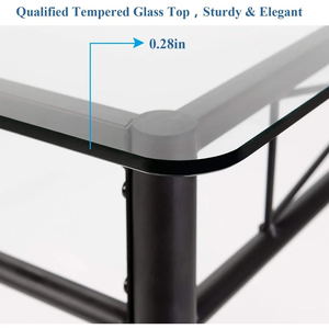 5 Pcs Dining Set Glass Table and 4 Chairs by Carmino